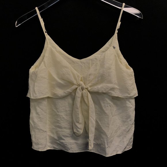 LUSH Tie Front Spaghetti Strap V-Neck Top #AH6 - Picture 4 of 7